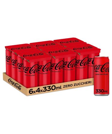 Coca-Cola Zero Coca-Cola Zero Sugar - 24 x 330ml cans all the taste of the Coca-Cola formula without the calories 100% recyclable sugar-free drink