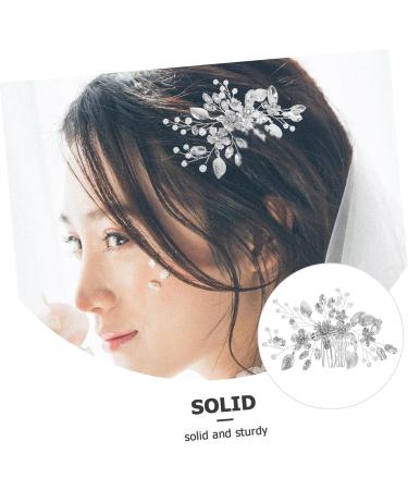Angoily Bridal Hair Comb Clip Hair Accessories Tiara Wedding Hair Side Comb Flower Rhinestone Hair Comb Flower Hair Comb Wedding Hair Comb Hand Drill Bride Rhinestones Zinc Alloy - Buy Online on GoSupps.com