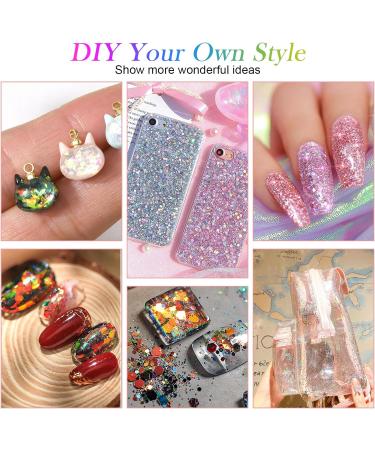AOOWU Chunky Glitter 12 Colors 3D Nail Art Sequins - Festival & Holographic Cosmetic Glitter for Nail, Face, Body & DIY Art - Buy Online on GoSupps.com
