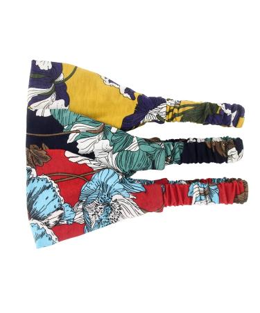 Carede Boho Bandana Headbands for Women - Pack of 6 Floral Print Sports Headbands - Non Slip Wide Yoga Headbands - Fashion Hair bands for Outdoor Activities - Buy Online on GoSupps.com