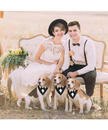 ADOGGYGO Formal Dog Tuxedo Bandana with Bowtie for Medium Large Dogs - Black - Buy Online on GoSupps.com