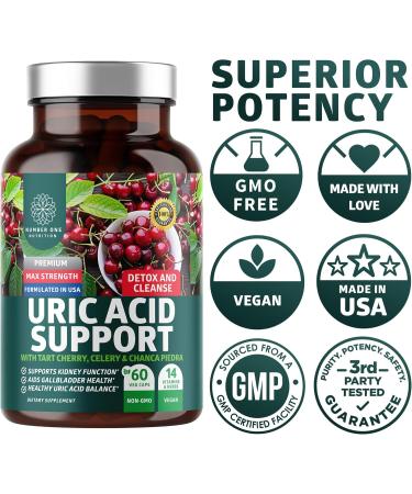 Number One Nutrition N1N Premium D-Mannose with Cranberry & Hibiscus 1350mg 120 Capsules and Uric Acid Support with 14 Potent Herbs 60 Capsules 2 Pack Bundle - Buy Online on GoSupps.com