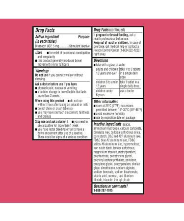 FUSION SHOP STORE Smart choices meaningful life! Bisacodyl 5mg- Women's Laxative Tablets 100ct (Pack of 3) - Buy Online on GoSupps.com