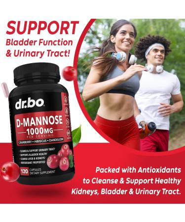 Kidney Cleanse & D Mannose Supplements - Kidney Detox Support Supplement D-Mannose 500mg 1000mg Capsules - DMannose & Natural Cranberry to Support Kidneys Bladder & Urinary Tract Health Supplements - Buy Online on GoSupps.com