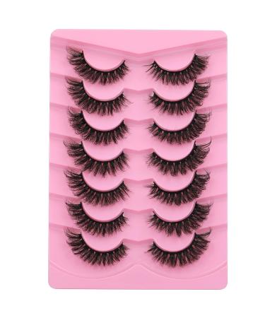 Fanxiton 5D Faux Mink Cat Eye Lashes 18mm - 7 Pairs Pack - Buy Online on GoSupps.com