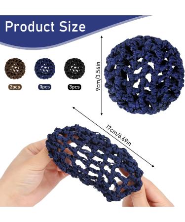 8 Pcs Dance Hair Bun Nets Ballet Hair Nets Cover Ballet Hair Bun Cover Elastic Bun Nets Stretchy for Hair Styling Food Service Ballet Bun Skating Snoods Hair Bun(3 Colors) - Buy Online on GoSupps.com