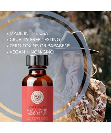 Pure Body Naturals Hyaluronic Acid Serum - Age Defying Non-Greasy Facial Serum with Vitamins C & E for Wrinkle Reduction - Buy Online on GoSupps.com