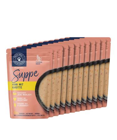 Pets Deli Soup snack for cats with chicken fillet & carrot without sugar and gluten 12 x 40g