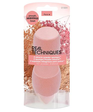 Real Techniques Miracle Powder Sponges - 2 Pack for Flawless Makeup - Buy Online on GoSupps.com