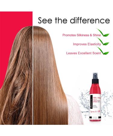 Awesome Silk & Shine Leave in Conditioner Spray pH5 Detangles & Replenishes Leaves Excellent Scent Anti-Frizz Provides Extra Moisture & Freshness Feeling UV Protection 7 fl oz 7 Fl Oz (Pack of 1) - Buy Online on GoSupps.com