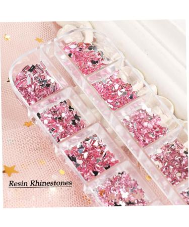 Nail Gems 2 Plates Rhinestones for Nail Art 2 Colors 12 Grids Different Shape 3D Nail Art Gems with Rhinestone Picker Dotting Pen for Professionals Beginners Nails Salon Clothes Craft Style1 Red - Buy Online on GoSupps.com