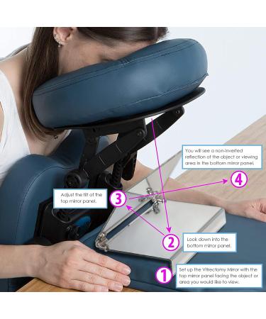EARTHLITE Adjustable Face Down Mirror - Supports Vitrectomy  Retinal Detachment & Macular Hole Recovery  Silver  Standard - Buy Online on GoSupps.com