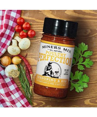 Miners Mix Poultry Perfection Seasoning Blend for Chicken and Turkey - Low Salt, All Natural, No MSG (5.2oz) - Buy Online on GoSupps.com