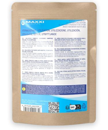 Maxxi Clean | 2 7 kg de sel d'Epsom tr s pur | Sel de bain pour bien- tre et gommage corporel | Pure relaxation pour les muscles la peau et l' me | Magn sium adapt aux soins du jardin - Buy Online on GoSupps.com