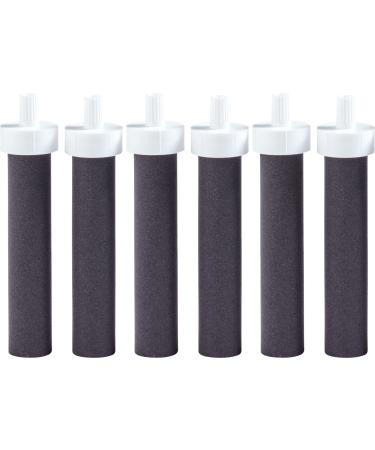 Brita Water Bottle Replacement Water Bottle Filters, Black, 6 Count 6 Count (Pack of 1)