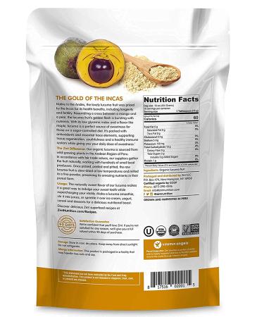 Zint Lucuma Raw Organic Powder 16 oz | Healthy Superfood for Smoothies & Baking - Buy Online on GoSupps.com