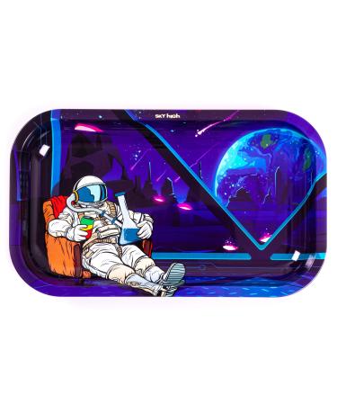 SKY HIGH Metal Rolling Tray - Astronaut in Space - Medium - 7x11