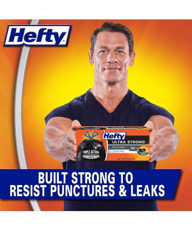 Hefty Ultra Strong 30 Gallon Trash Bags, 25 Count, Black, Unscented - Buy Online on GoSupps.com