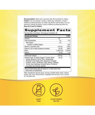 Nature's Way Alive! Hair Skin & Nails Gummies Advanced Beauty Formula* with Biotin and Collagen Strawberry Flavored 60 Gummies (Packaging May Vary) (Pack of 2) Strawberry 60 Count (Pack of 2) - Buy Online on GoSupps.com