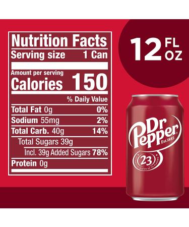 Dr Pepper Soda 12 fl oz Cans 12 Pack - Original Refreshing Beverage - Buy Online on GoSupps.com