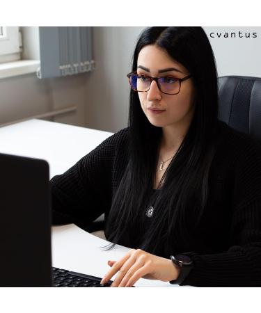 Cvantus Blue Light Blocking Glasses for Men & Women | Tortoise Square Design Glare-Free Computer Glasses - SOEC 100 C2 - Buy Online on GoSupps.com