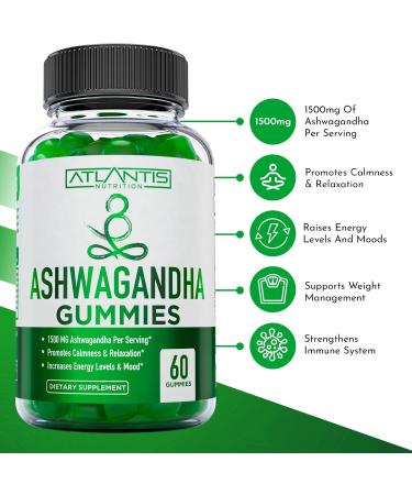 Atlantis Nutrition Testosterone Booster 60 Gummies + Ashwagandha 60 Gummies - Buy Online on GoSupps.com