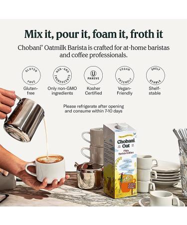 Chobani Oat Milk Barista Edition 32 Fl Oz (Pack of 3) - Vegan Friendly, Gluten-Free Dairy-Free Creamer - Buy Online on GoSupps.com