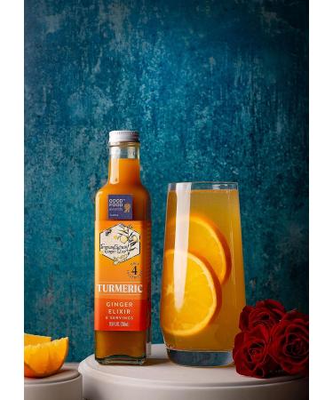 ImmuneSchein Organic Turmeric Ginger Elixir Shots - USA Made Wellness Elixirs in Glass Bottles, 8.5 fl oz - Buy Online on GoSupps.com