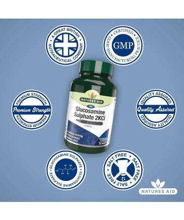 Natures Aid Glucosamine Sulphate 1500mg High Strength - 90 Tablets - Buy Online on GoSupps.com