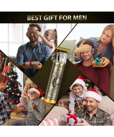 3 in 1 Mini Hair Clippers & Nose Trimmer Set for Men - Cordless & Rechargeable - Zero Gapped T Blade - Gold - Perfect for Barbers and Home Use - Buy Online on GoSupps.com