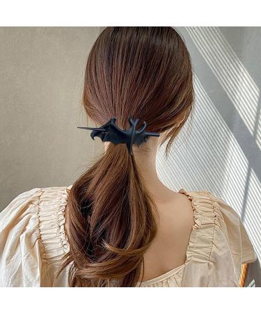 Halloween Bat Hair Clips | Gothic French Halloween Bat Knot Hair Clips | Vintage Non-Slip Fashion Chic Halloween Mysterious Bat Hairpin Slide For Girl Family Salon - Buy Online on GoSupps.com