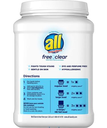 all Mighty Pacs Laundry Detergent Free Clear for Sensitive Skin - 134 Total Loads - 67 Count x 2 Pack - Buy Online on GoSupps.com