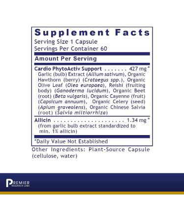 Premier Research Labs B.P. Complex - Cardiovascular Support with Garlic, Hawthorn, Olive Leaf - 60 Vegan Capsules - Buy Online on GoSupps.com