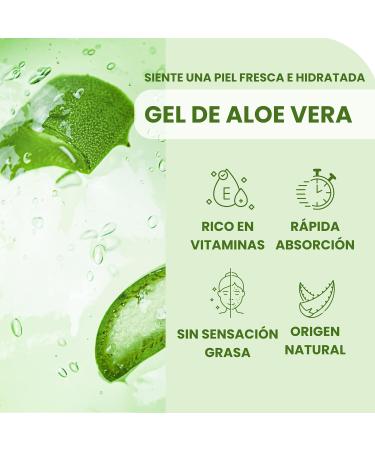 Pure Aloe Vera Gel 100% Natural - Organic Moisturizing & Soothing - Hydrated & Illuminated Skin | Natural & Versatile: After Sun Skin Hair Soothing Post-Waxing Aftershave - 1 Liter - Buy Online on GoSupps.com