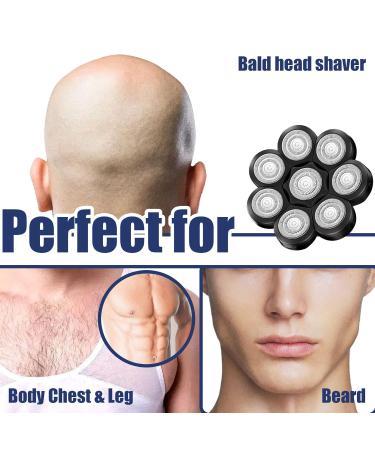 8 Blade Head Shaver Replacement Heads | Waterproof Electric Razor Blades Compatible with Multiple Models - Easy Installation for Wet & Dry Shaving (Black - Buy Online on GoSupps.com