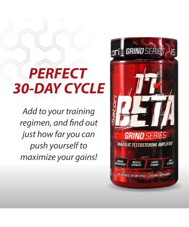 iSatori 17-Beta Anabolic Testosterone Booster - Muscle Growth Strength & Stamina | Natural Test Boost & Estrogen Blocker for Men - 90 Capsules - Buy Online on GoSupps.com