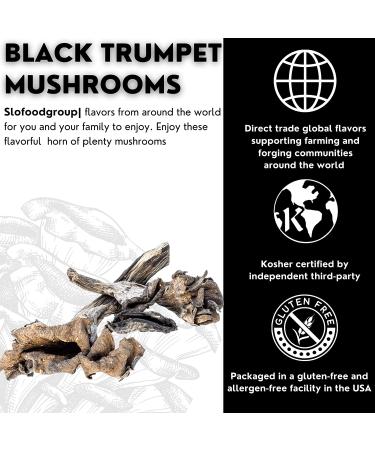 Slofoodgroup Black Trumpet Mushrooms - Dried Black Trumpet Mushrooms - 4 Oz. 4.0 ounces - Buy Online on GoSupps.com