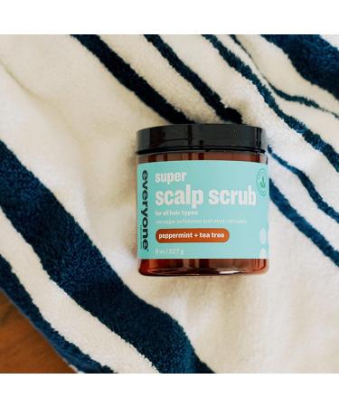 Everyone Hair Care Super Scalp Scrub - Peppermint & Tea Tree | Gentle Exfoliator for Scalp | 8 fl oz | Sulfate & Paraben Free - Buy Online on GoSupps.com
