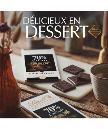 Lindt - Pack of 2 EXCELLENCE 70% Cocoa Tablets - Dark Chocolate 70% 2x100g - Buy Online on GoSupps.com