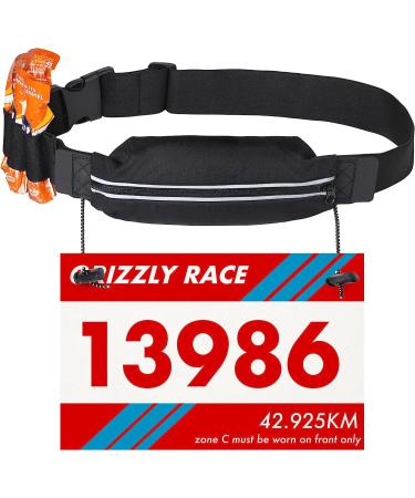 Reflective Running Race Bib Belt | Fits Waist Sizes 30-42 | Lightweight Race Belt for Marathon & Triathlon | Perfect for Men & Women - Buy Online on GoSupps.com