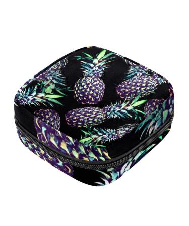 Storage bags for women's bandages pineapple patterns menstrual cup portable women's bandages storage bags female menstruation first period bag for teenagers girls women women