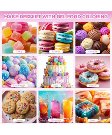 Buy Wwtop 5 Gel Food Color Set - 25g x5 | Sugar-Free Cake & Fondant Coloring | Ideal for Macarons Drinks & Easter Eggs - Buy Online on GoSupps.com
