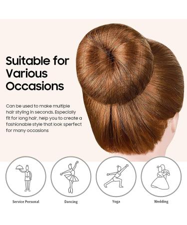 50 Pcs Invisible Hair Nets for Buns - 20 Inches Elastic Edge Mesh Bun Set with Bobby Pins - Hair Donuts for Ballet & Kitchen - Brown - Buy Online on GoSupps.com