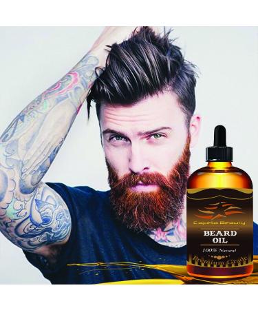 Beard Oil for Men - 100% Natural Grooming Softens Facial Hair & Boosts Growth (1oz - Buy Online on GoSupps.com