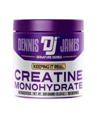DENNIS JAMES Signature Series Creatine Monohydrate | 300g | 100 Servings | Premium Micronized Creatine for Strength Muscle Growth & Recovery