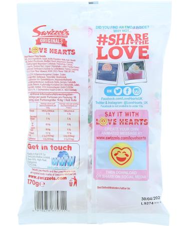 Swizzels Originals Love Hearts Sweets 170g | Classic British Candy - Buy Online on GoSupps.com