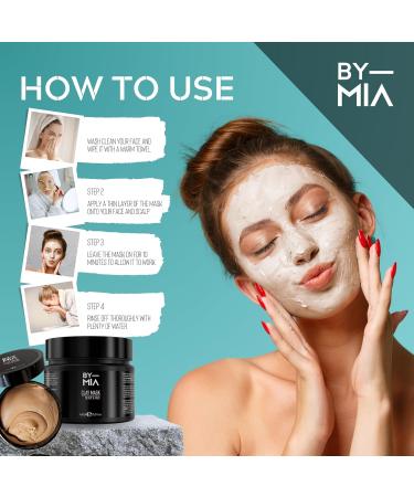 BY MIA Scalp & Face Clay Mask 450 gr | Refreshing Green Apple Scent | Rich Minerals | For All Skin Types | Natural Clay Face Mask - Buy Online on GoSupps.com