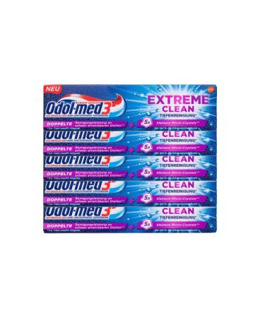 5x Odol-med 3 Extreme Clean deep cleaning toothpaste 75 ml