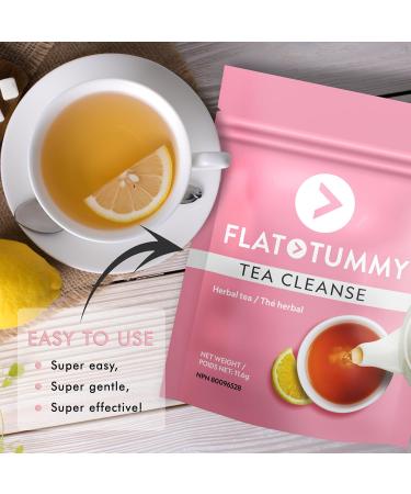 Flat Tummy Tea Cleanse - Colon Cleanse Tea with Senna Laxative for Constipation Bloat and Gas Relief - Detox Cleanse ft. Dandelion Root - Bloating Relief Women - Buy Online on GoSupps.com