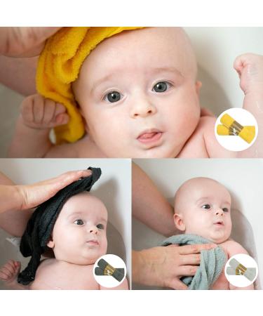 Budding Bear Baby Washy Bamboo Washcloths | 100% Organic Cotton & Bamboo | Hypoallergenic & Absorbent | Chemical-Free & Plastic-Free | Unisex Baby Care | 6-Piece Set - Buy Online on GoSupps.com